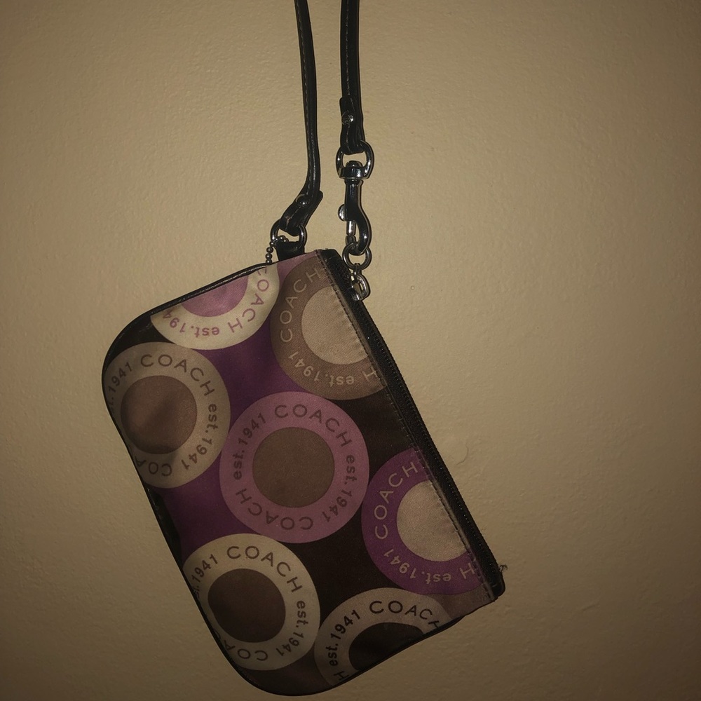 Coach Purple Wristlet